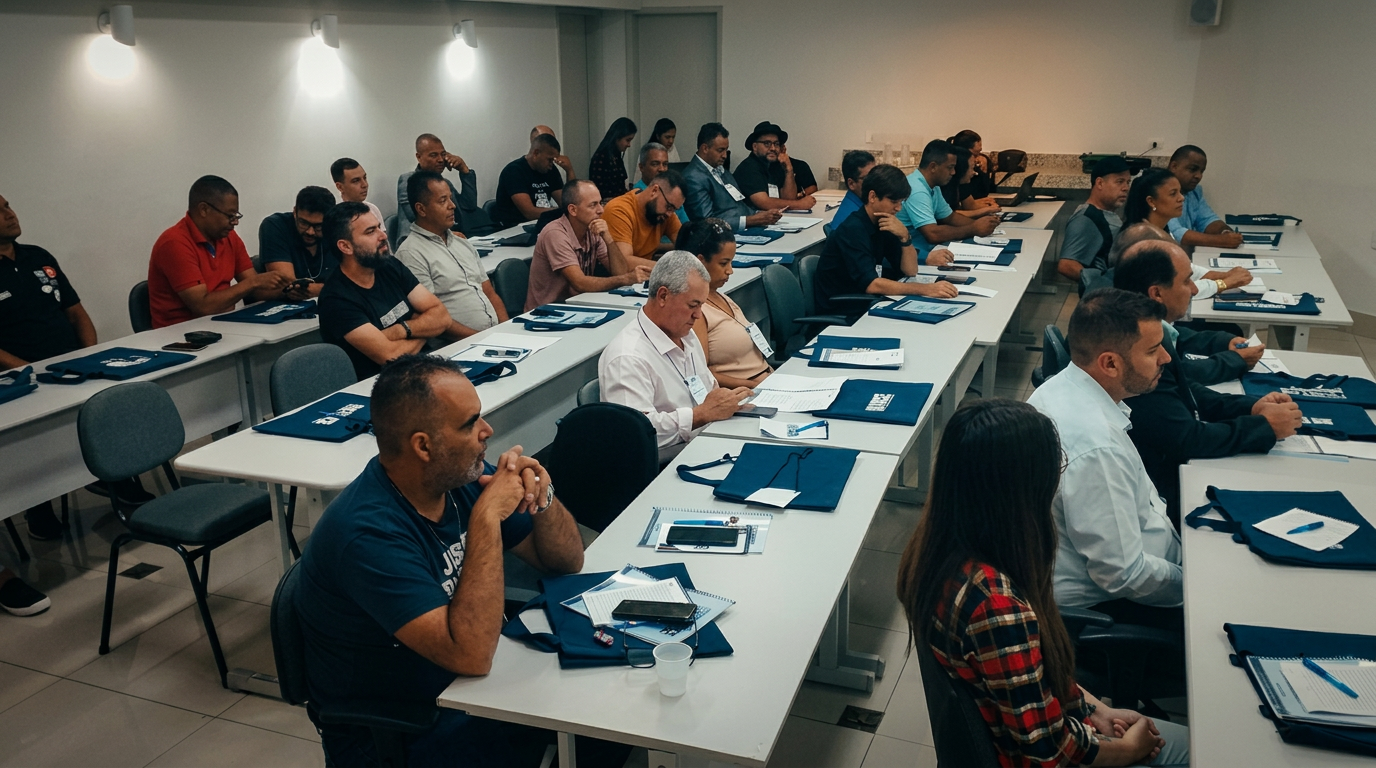 Profissionais participando de capacitação da Force Treinamentos